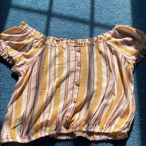 Cropped striped top